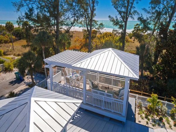 Steps to The Sand Anna Maria Island Gulf Front Vacation Rental Home.