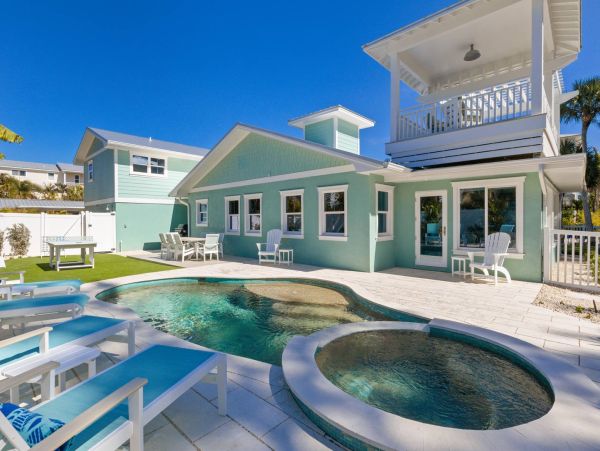 Steps to The Sand Anna Maria Island Gulf Front Vacation Rental Home.