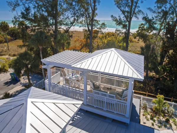 Steps to The Sand Anna Maria Island Gulf Front Vacation Rental Home.