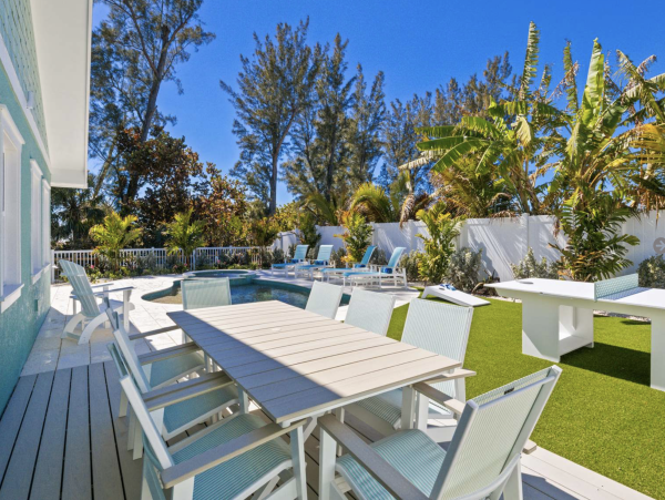 Steps to The Sand Anna Maria Island Gulf Front Vacation Rental Home.