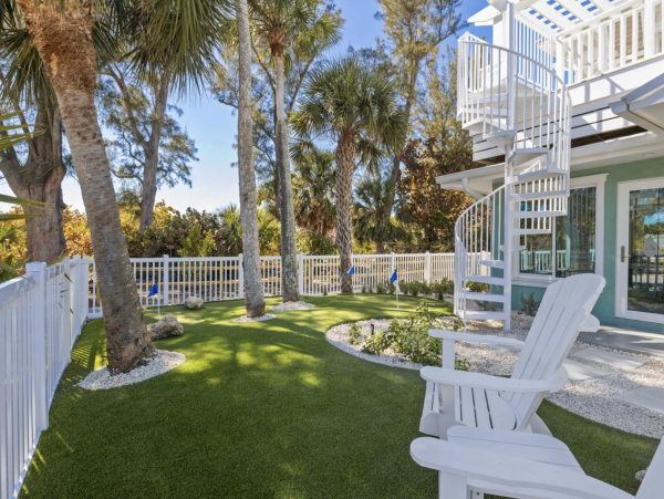 Steps to The Sand Anna Maria Island Gulf Front Vacation Rental Home.