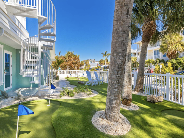 Steps to The Sand Anna Maria Island Gulf Front Vacation Rental Home.