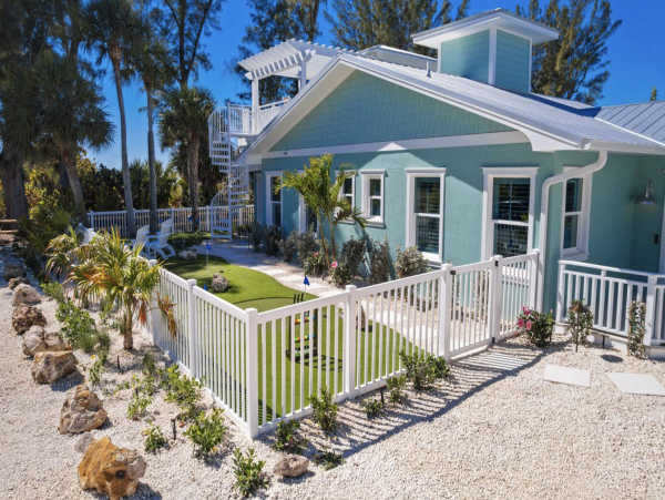 Steps to The Sand Anna Maria Island Gulf Front Vacation Rental Home.