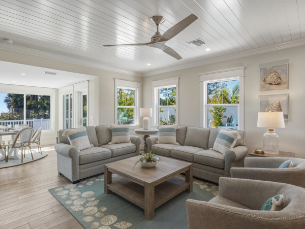 Steps to The Sand Anna Maria Island Gulf Front Vacation Rental Home.