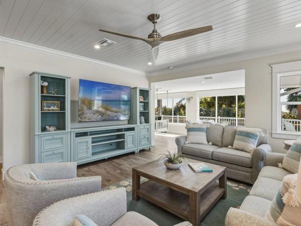 Steps to The Sand Anna Maria Island Gulf Front Vacation Rental Home.