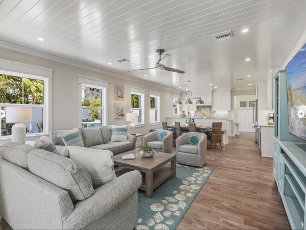 Steps to The Sand Anna Maria Island Gulf Front Vacation Rental Home.