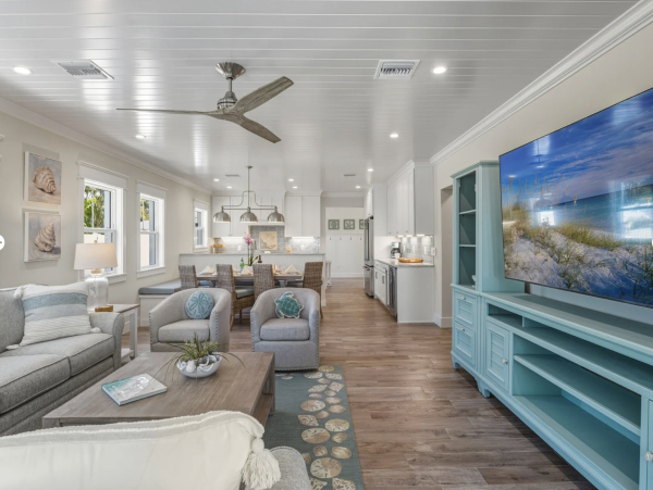 Steps to The Sand Anna Maria Island Gulf Front Vacation Rental Home.