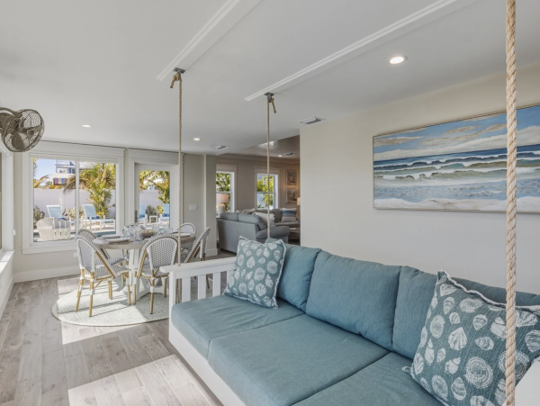 Steps to The Sand Anna Maria Island Gulf Front Vacation Rental Home.