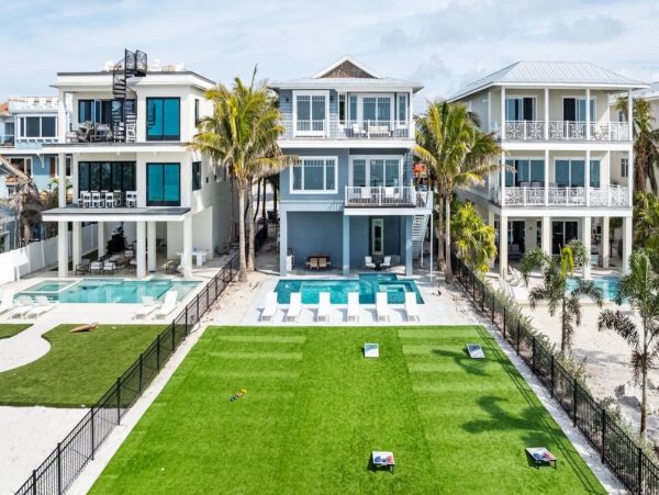 Beachfront Anna Maria Island Luxury Vacation Rental - Bradenton Beach Eight Bedroom Pool Home