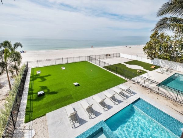 Beachfront Anna Maria Island Luxury Vacation Rental - Bradenton Beach Eight Bedroom Pool Home