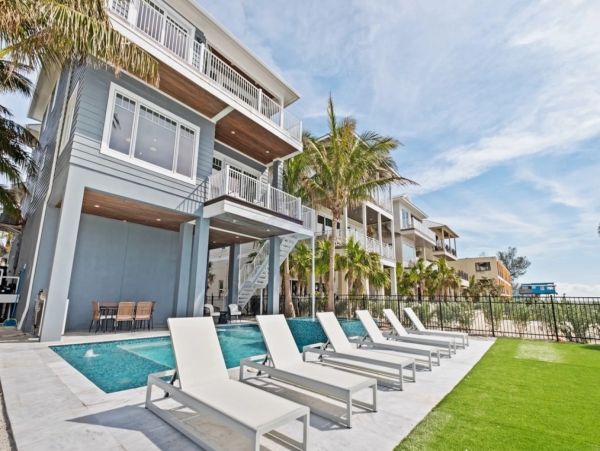 Beachfront Anna Maria Island Luxury Vacation Rental - Bradenton Beach Eight Bedroom Pool Home
