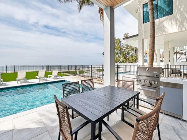 Beachfront Anna Maria Island Luxury Vacation Rental - Bradenton Beach Eight Bedroom Pool Home
