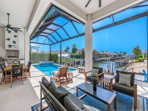 Marco Island Waterfront Home with Heated Pool