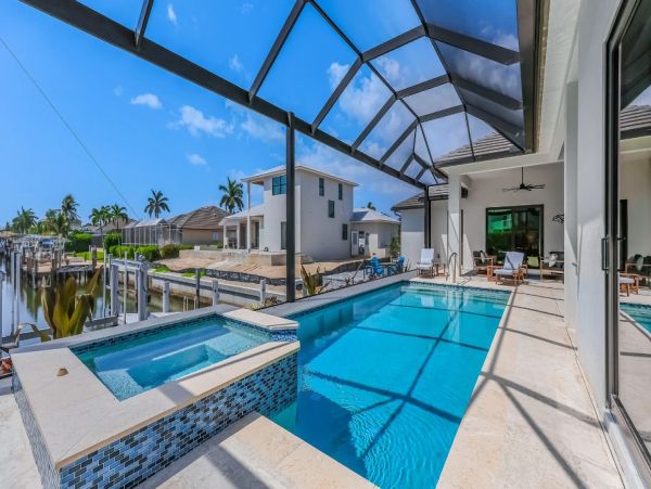 Marco Island Waterfront Home with Heated Pool