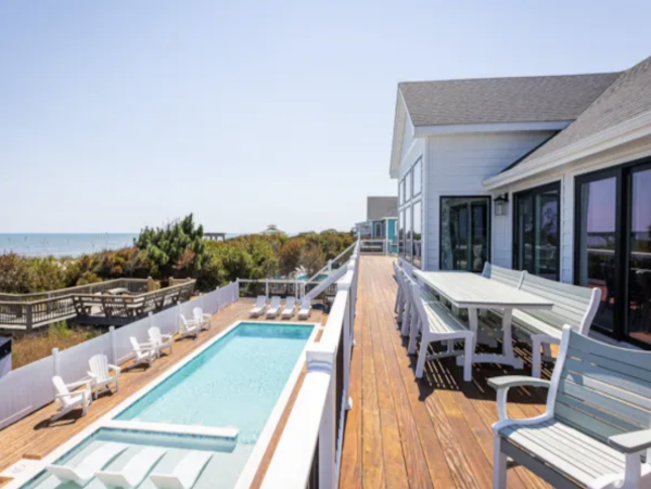 Beachfront Outer Banks Beach House with Private Pool Views & Movie Theatre