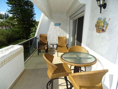 A few steps to the beach Anna Maria Island Vacation Condo 26ft Balcony