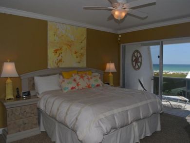 King bed in master bedroom