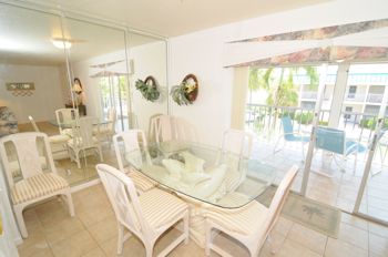 Dining room seats six