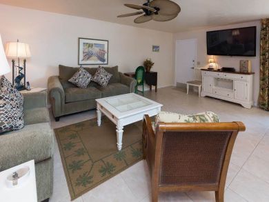 Living Room with Wall Mounted TV