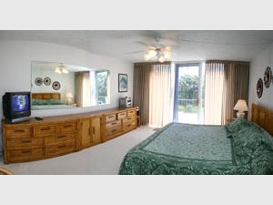 Bedroom with king bed & TV