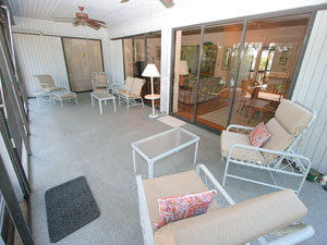 Lanai with outdoor furniture