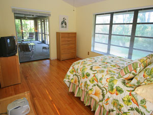 Master bedroom with TV