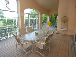 Magnificent balcony with outdoor furniture