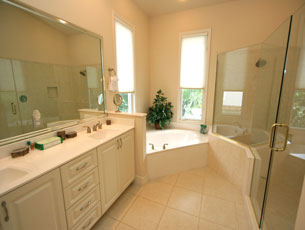 Bathroom with tub