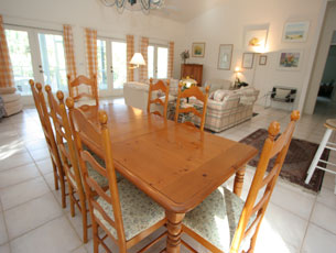 Dining room seats eight Dining room seats eight