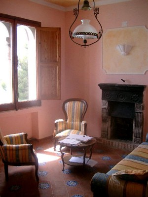 Living Area with Fire Place