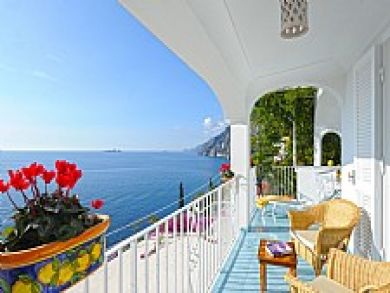 View of the Sea from the terrace of this Positano Rental