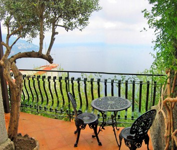 Table set on the terrace