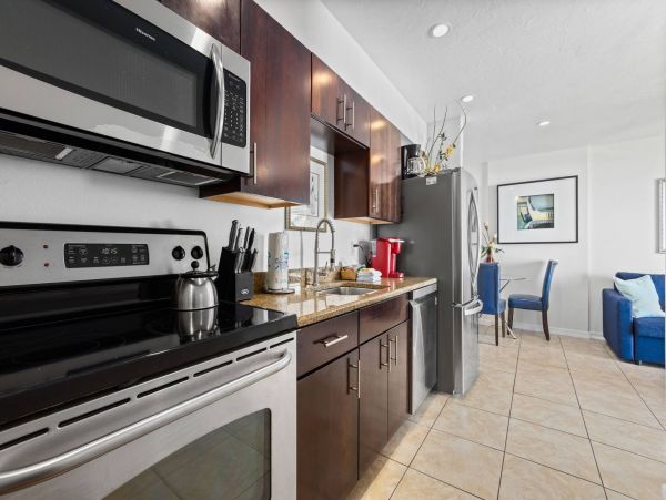 Modern Interior Beachfront One Bedroom Condo