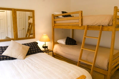 Bedroom 3 with bunk beds and double bed