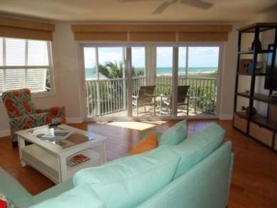 Gulf & beach view from living area