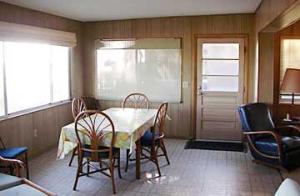 Dining area seats four
