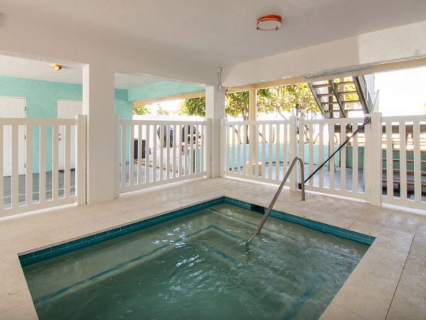 Check if the hot tub is still there