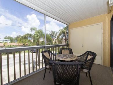 Balcony with table set