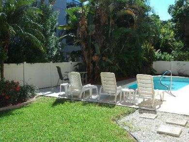 Poolside lounging chairs