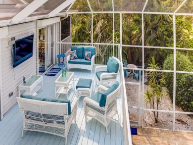 Top floor deck in vacation rental