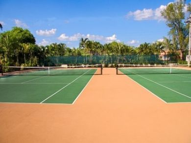 Tennis courts on property Tennis courts on property