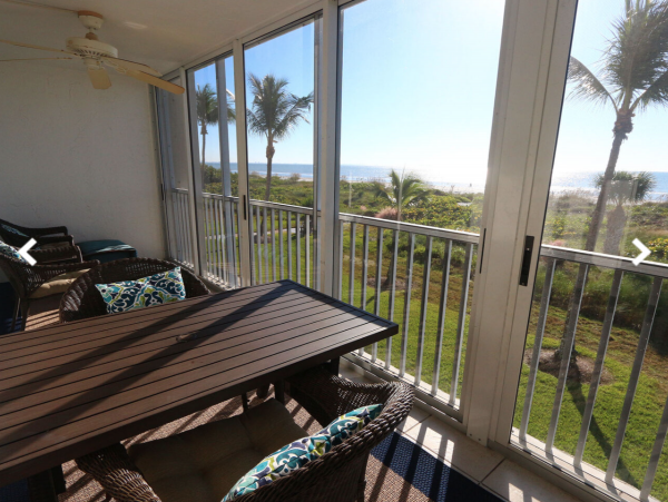 On Beach Two Bedroom Condo in Sanibel Sleeps Four Guests