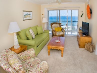 Living room with flat screen TV
