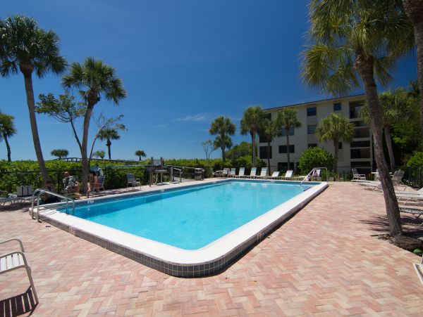 Sanibel Two Bedroom Beachfront Vacation Condo with Pool