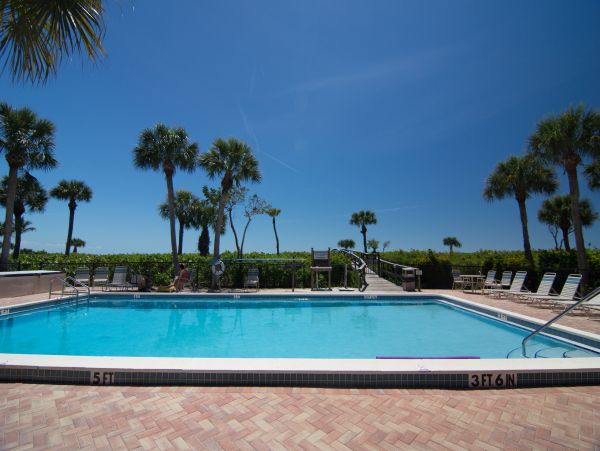 Sanibel Two Bedroom Beachfront Vacation Condo with Pool