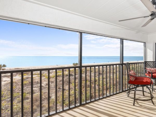 Sanibel Two Bedroom Beachfront Vacation Condo with Pool