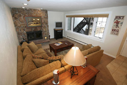 Living room with fireplace