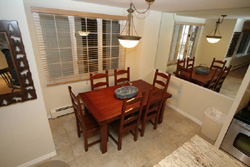 Dining room seats six