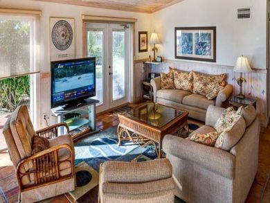 Living room with flat screen TV