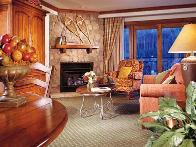 Sample living room with fireplace Sample living room with fireplace